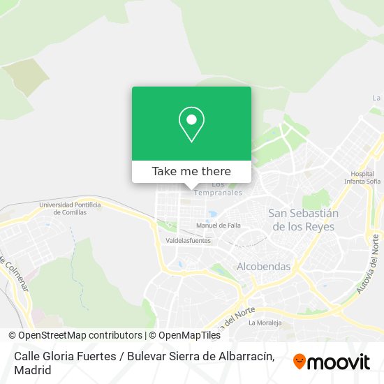 Calle Gloria Fuertes / Bulevar Sierra de Albarracín map