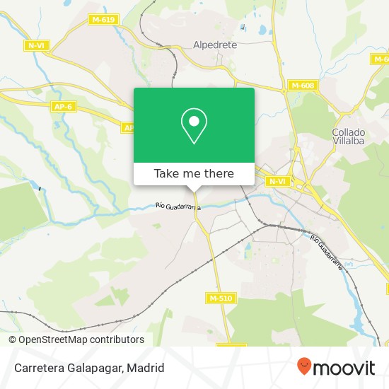 mapa Carretera Galapagar