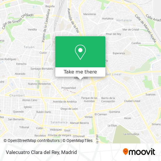 Valecuatro Clara del Rey map