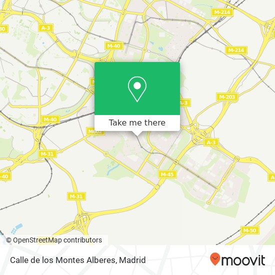 mapa Calle de los Montes Alberes