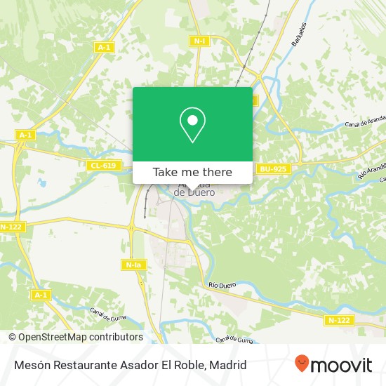 Mesón Restaurante Asador El Roble map