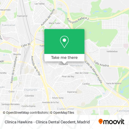 Clínica Hawkins - Clínica Dental Ceodent map