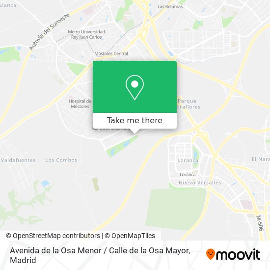 mapa Avenida de la Osa Menor / Calle de la Osa Mayor