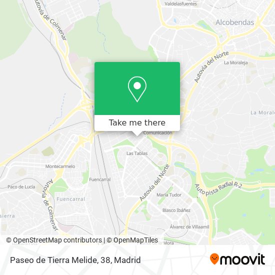 mapa Paseo de Tierra Melide, 38