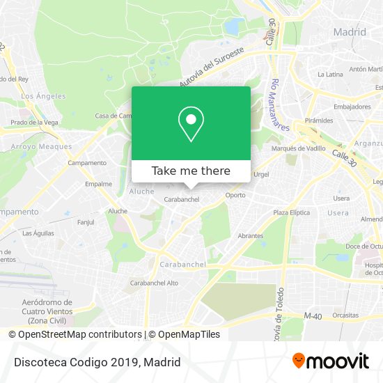 Discoteca Codigo 2019 map