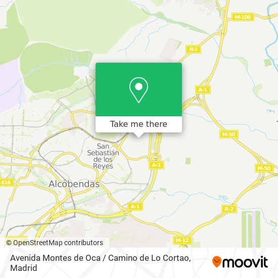mapa Avenida Montes de Oca / Camino de Lo Cortao