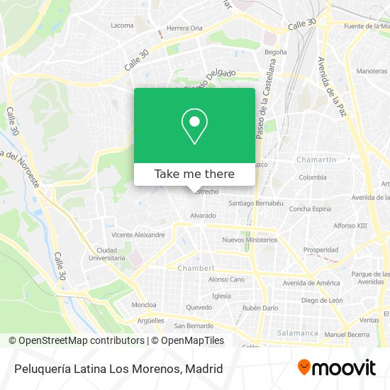 Peluquería Latina Los Morenos map