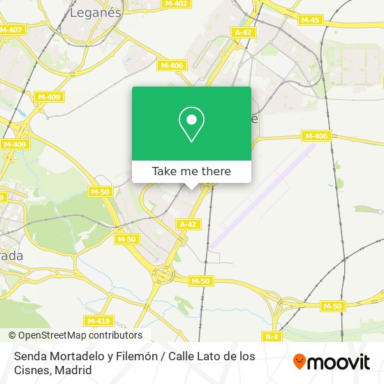 mapa Senda Mortadelo y Filemón / Calle Lato de los Cisnes