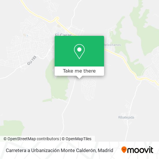 Carretera a Urbanización Monte Calderón map