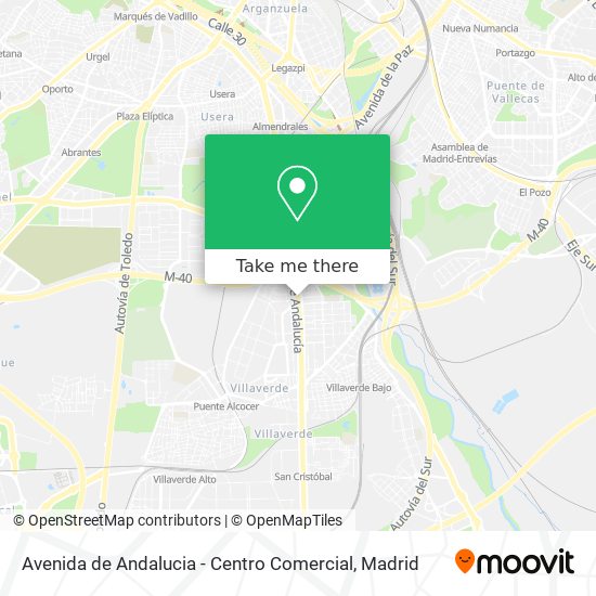 mapa Avenida de Andalucia - Centro Comercial