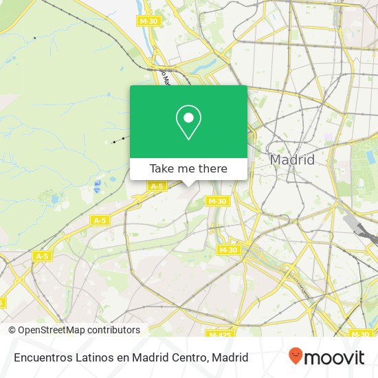 mapa Encuentros Latinos en Madrid Centro