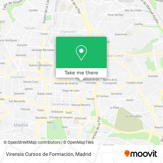 Virensis Cursos de Formación map