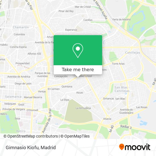 Gimnasio Kiofu map