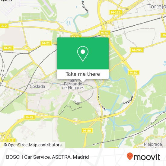 BOSCH Car Service, ASETRA map