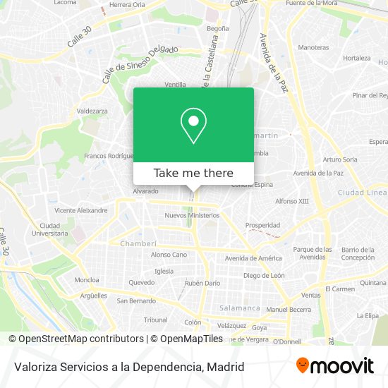 Valoriza Servicios a la Dependencia map