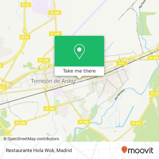 mapa Restaurante Hola Wok