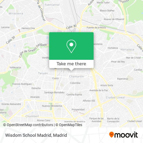 mapa Wisdom School Madrid