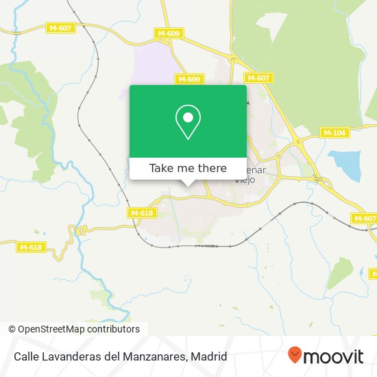 Calle Lavanderas del Manzanares map