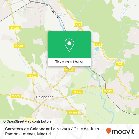 mapa Carretera de Galapagar-La Navata / Calle de Juan Ramón Jiménez