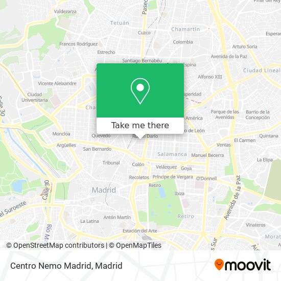 Centro Nemo Madrid map