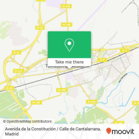 mapa Avenida de la Constitución / Calle de Cantalarrana