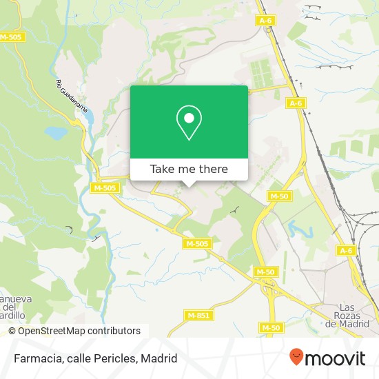 Farmacia, calle Pericles map