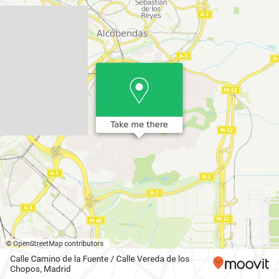 mapa Calle Camino de la Fuente / Calle Vereda de los Chopos