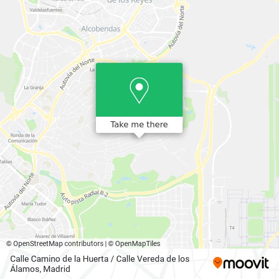 mapa Calle Camino de la Huerta / Calle Vereda de los Álamos