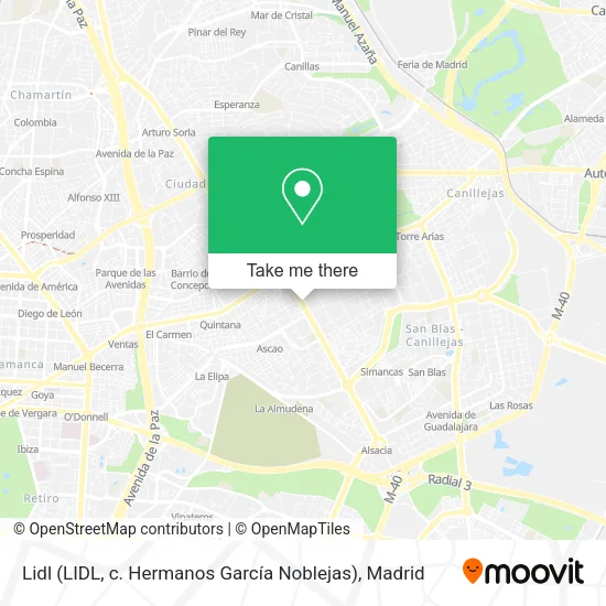 Lidl (LIDL, c. Hermanos García Noblejas) map