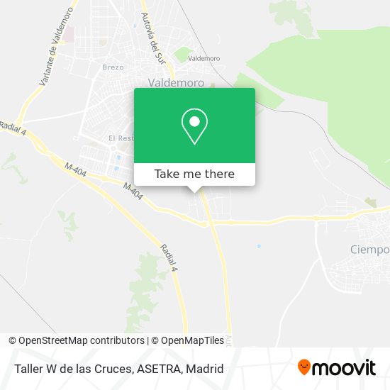Taller W de las Cruces, ASETRA map