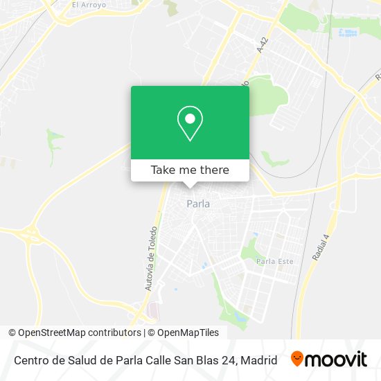mapa Centro de Salud de Parla Calle San Blas 24
