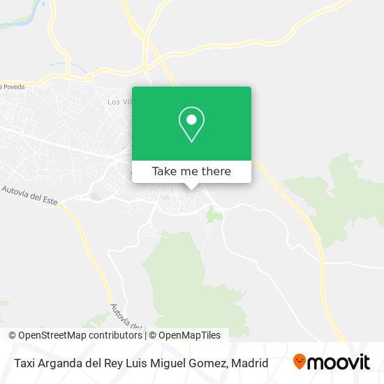 mapa Taxi Arganda del Rey Luis Miguel Gomez