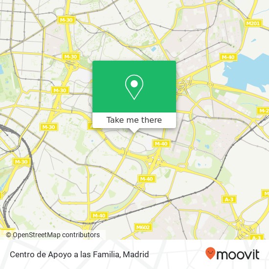 mapa Centro de Apoyo a las Familia