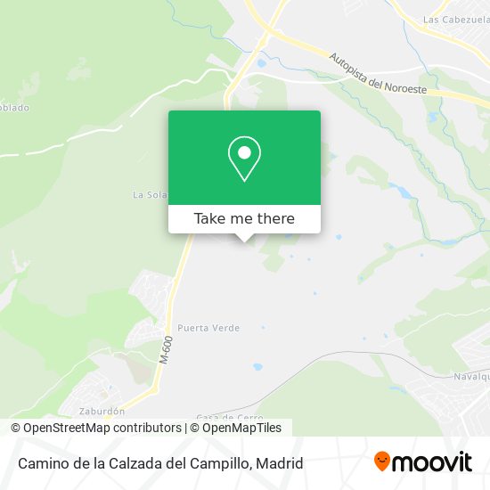 Camino de la Calzada del Campillo map