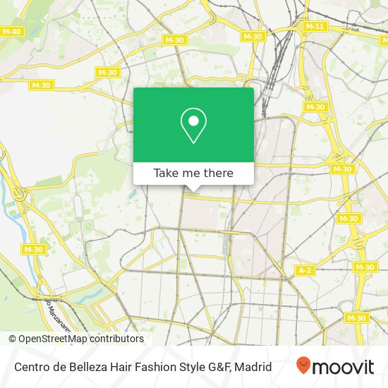 mapa Centro de Belleza Hair Fashion Style G&F