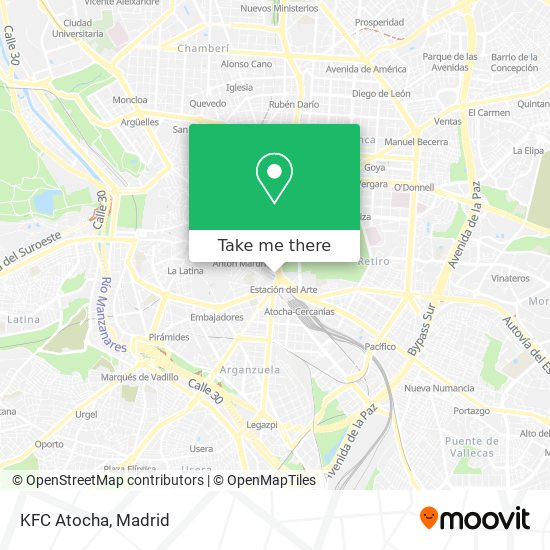mapa KFC Atocha