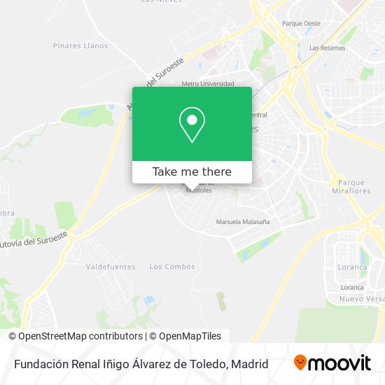 mapa Fundación Renal Iñigo Álvarez de Toledo