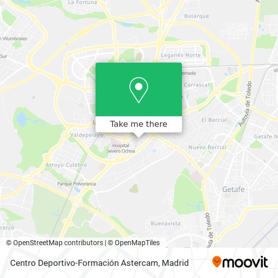 mapa Centro Deportivo-Formación Astercam