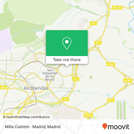 mapa Milla Custom - Madrid