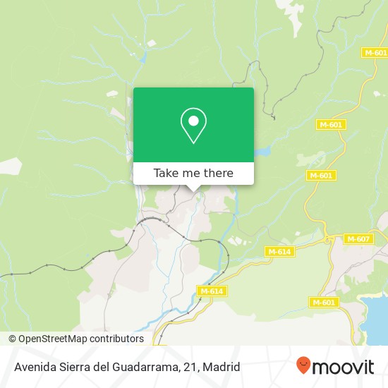 mapa Avenida Sierra del Guadarrama, 21