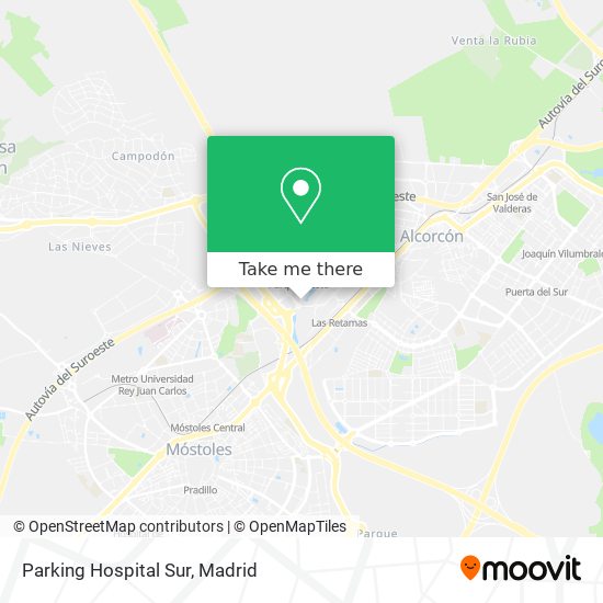 Parking Hospital Sur map