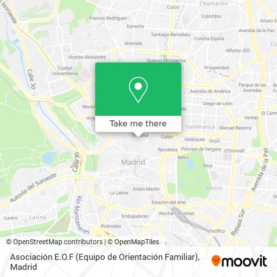 mapa Asociación E.O.F (Equipo de Orientación Familiar)