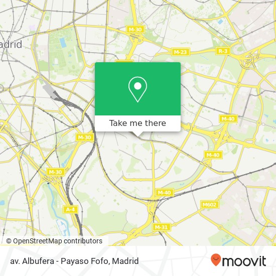 av. Albufera - Payaso Fofo map