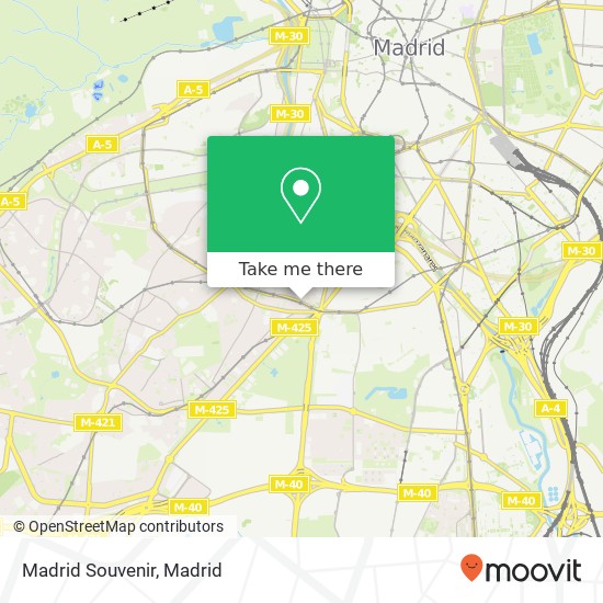 Madrid Souvenir map