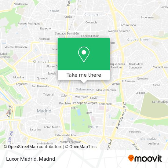 Luxor Madrid map