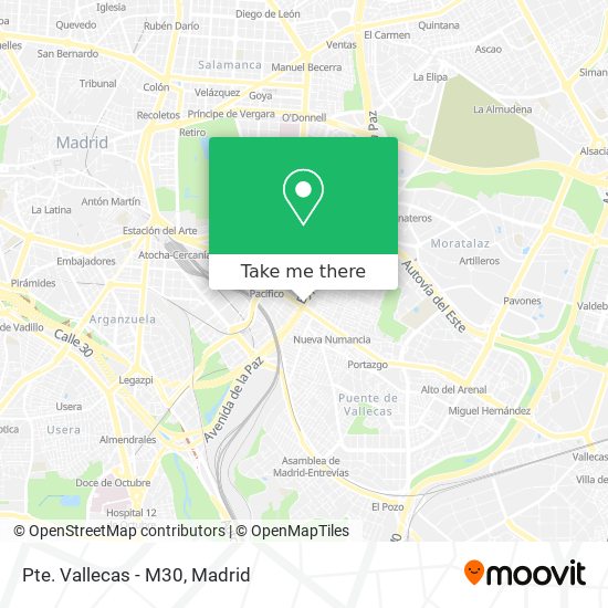 Pte. Vallecas - M30 map