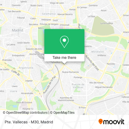 Pte. Vallecas - M30 map
