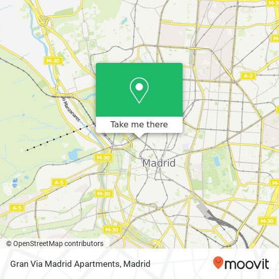 mapa Gran Via Madrid Apartments