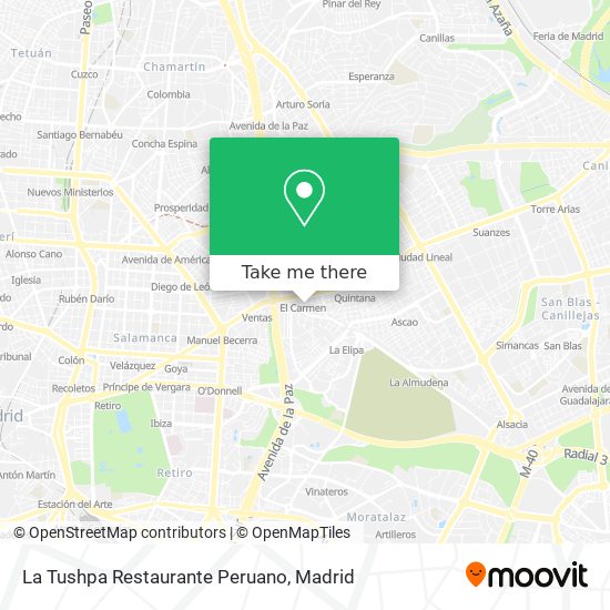 La Tushpa Restaurante Peruano map