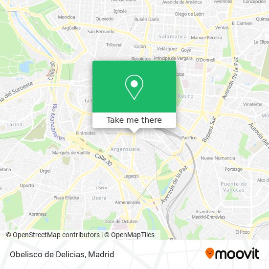 Obelisco de Delicias map